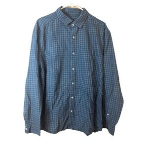 Vineyard Vines Shirt Mens XL Blue Plaid Long Sleeve Plaid Casual Cashmere Preppy